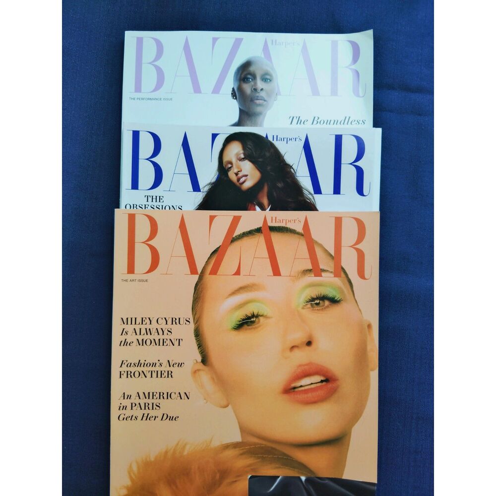 Dec24/Jan25 Oct Nov25 Harper's Bazaar Magazine Miley Cyrus Cynthia Erivo Lot